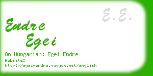 endre egei business card